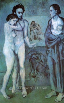hemicycle ecole des beauxarts centre life size Painting - Life Life 1903 Pablo Picasso